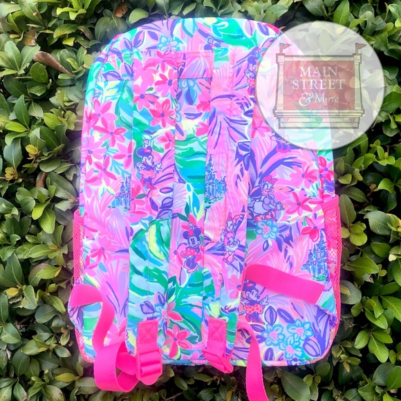 Disney Lilly Pulitzer Dreamin Minnie Mouse & Daisy Duck Large Backpack - NEW - Picture 2 of 3